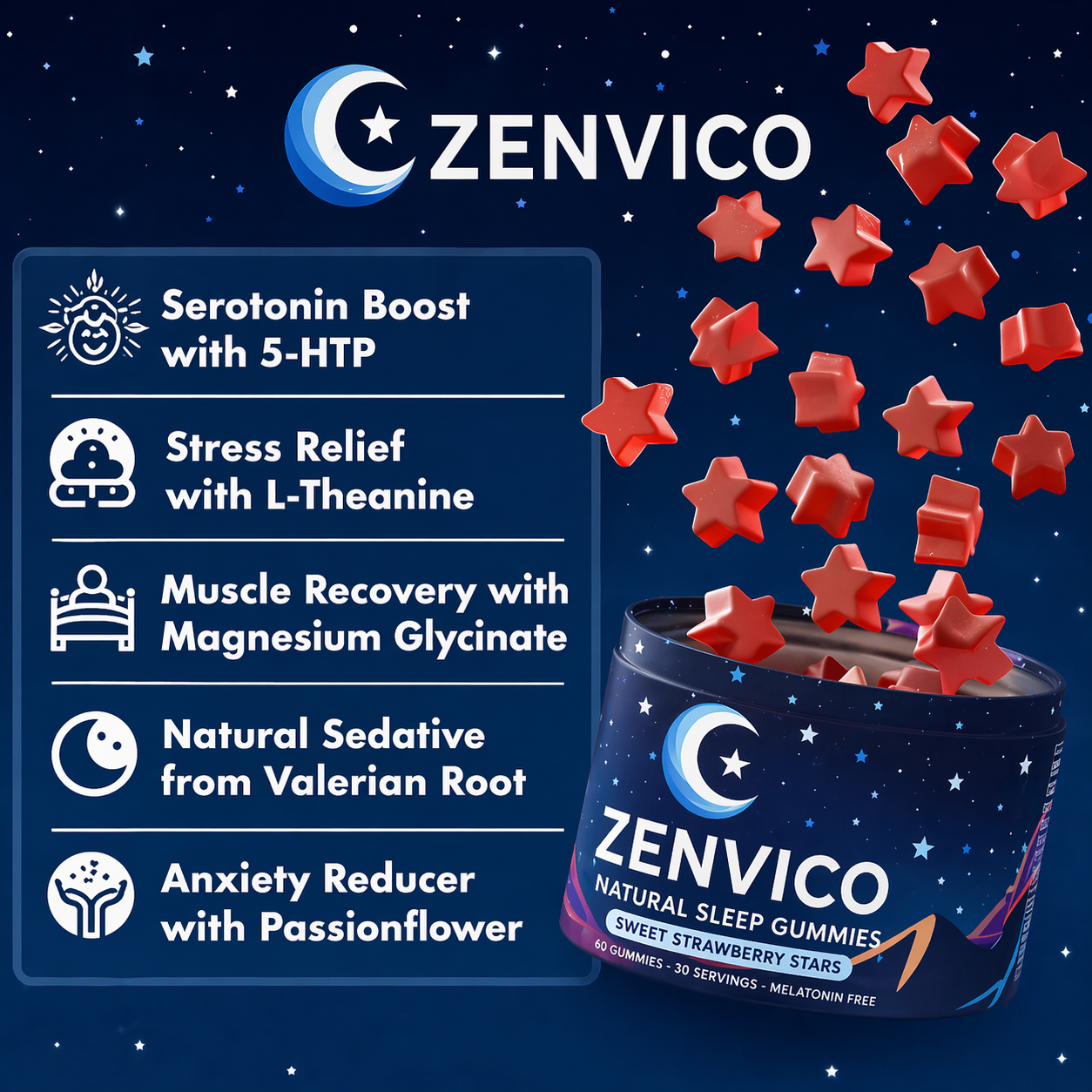 Zenvico™ Natural Sleep Gummies