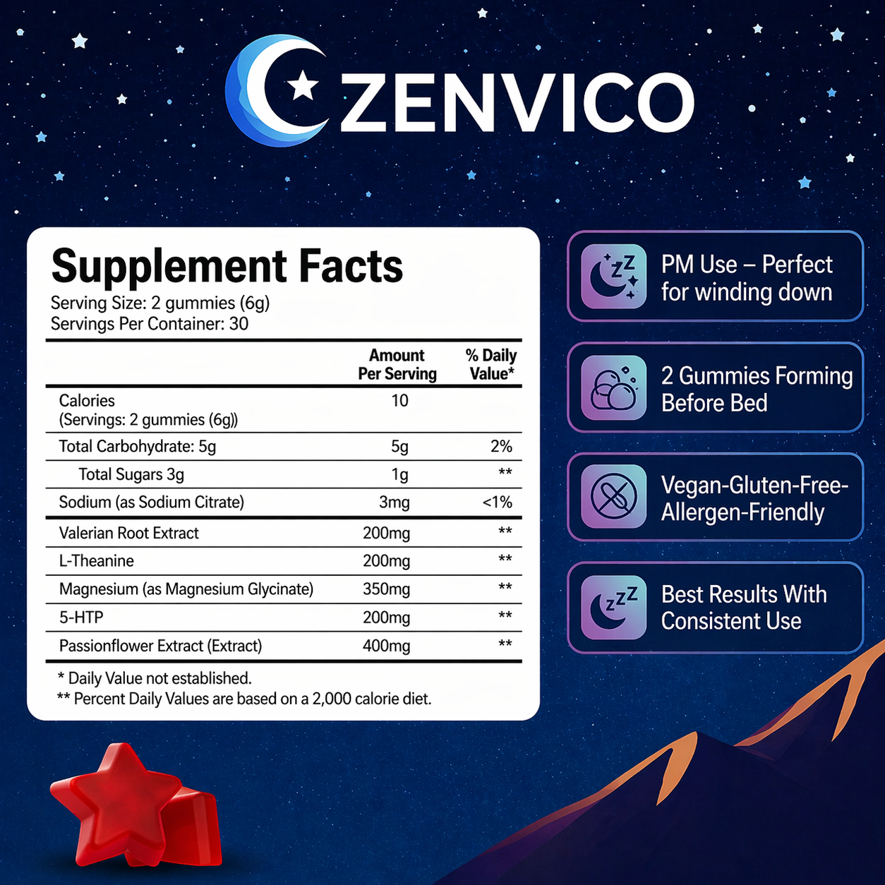 Zenvico™ Natural Sleep Gummies